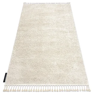 Dywan BERBER 9000 krem Frędzle berberyjski marokański shaggy beżowy 160x220 cm - Dywany - miniaturka - grafika 1