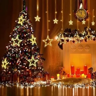 Łańcuch Świetlny Świąteczne Gwiazdy Led Dekoracja - Oświetlenie świąteczne - miniaturka - grafika 1