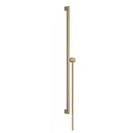 Zestawy prysznicowe - HANSGROHE 24403140 Unica Drążek prysznicowy E Puro 90 cm z suwakiem EasySlide i wężem przysznicowym Isiflex 160cm Brąz Szczotkowany - miniaturka - grafika 1