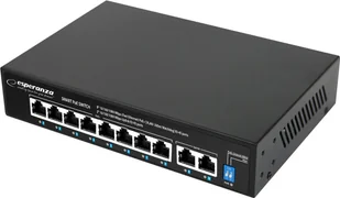 Switch Esperanza ENS108 Esperanza switch 10-portowy poe 10/100/1000 120w matrix null - Switche - miniaturka - grafika 1