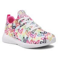 Buty trekkingowe damskie - Buty na co dzień damskie SKECHERS UNO BOB SQUAD STARRY zdobienie w serca - miniaturka - grafika 1