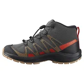 Buty dla chłopców - Salomon XA Pro V8 Mid ClimaSalomon Waterproof Dzieci Odkryty Precyzyjne Stojak Grip i Ochrona Sportowy Wygląd, Magnet Acorn Cherry Tomato, 34 EU - miniaturka - grafika 1