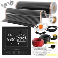 Ogrzewanie podłogowe - Folia grzewcza na podczerwień MISSION AIR Black Silver PTC 160W/m2 20m2 szer. 100cm + regulator Taurus Czarny - miniaturka - grafika 1