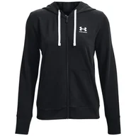 Bluzy sportowe damskie - Bluza damska Under Armour Rival Terry FZ Hoodie Rozmiar: M / Kolor: czarny - miniaturka - grafika 1