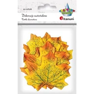 Dekoratorstwo - Liście klonu materiałowe 80x75mm 10szt. Titanum - miniaturka - grafika 1