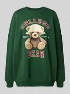 Bluzy damskie - Bluza o kroju oversized z mieszanki bawełny model ‘BILA’ - miniaturka - grafika 1