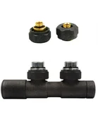 Zawory i kraniki - Zawór regulacyjny 50mm TWINS ciemny grafit strukturalny lewy Pex - miniaturka - grafika 1