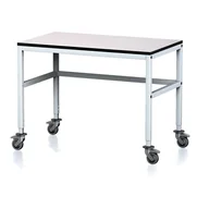 Stoły warsztatowe - Alfa 3 Stół warsztatowy MECHANIC II na kółkach, 1200 x 700 x 745-825 mm, regulowany stelaż 1263008 - miniaturka - grafika 1