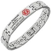 Bransoletki - Bransoletka ratunkowa z GRAWEREM stal chirurgiczna - miniaturka - grafika 1