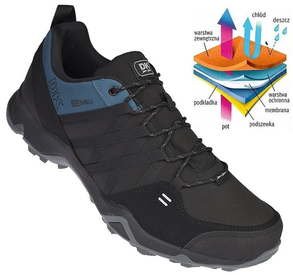 Duże buty trekkingowe męskie VB17282 BL Softshell Duże rozmiary roz. 49