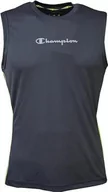 Koszulki sportowe męskie - Champion Męska sportowa koszulka C-tech Quick Dry Poly Mesh Side Piping S/L Tank Top, Czarny, XXL - miniaturka - grafika 1