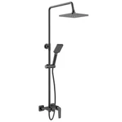 Zestawy prysznicowe - Kolumna prysznicowa Valvex Esto czarny mat 2414390 - miniaturka - grafika 1