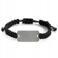 Bransolety męskie - Betlewski, Bransoletka Męska, Splot, Czarny - miniaturka - grafika 1