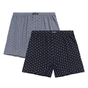 Majtki męskie - Granatowo-szare bokserki bawełniane dla mężczyzn-xxl - miniaturka - grafika 1