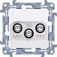 Gniazdka elektryczne - Kontakt Simon KONTAKT_SIMON Gniazdo antenowe RTV-SAT-SAT SIMON 10 Biały CASK2F.01/11 - miniaturka - grafika 1