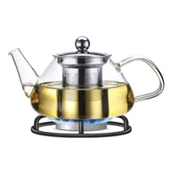 Zaparzacze i kawiarki - Elegancki dzbanek, zaparzacz, czajniczek szklany na gaz 1000ml - miniaturka - grafika 1