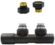 Zawory i kraniki - Zawór regulacyjny 50mm TWINS czarny strukturalny lewy GZ1/2 - miniaturka - grafika 1