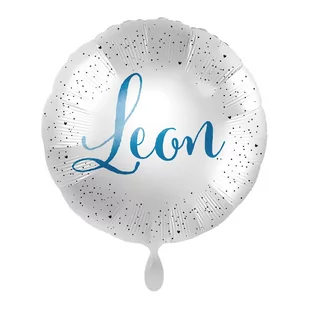 Balon imienny foliowy Leon okrągły pakowany 43 cm - Balony i akcesoria - miniaturka - grafika 1