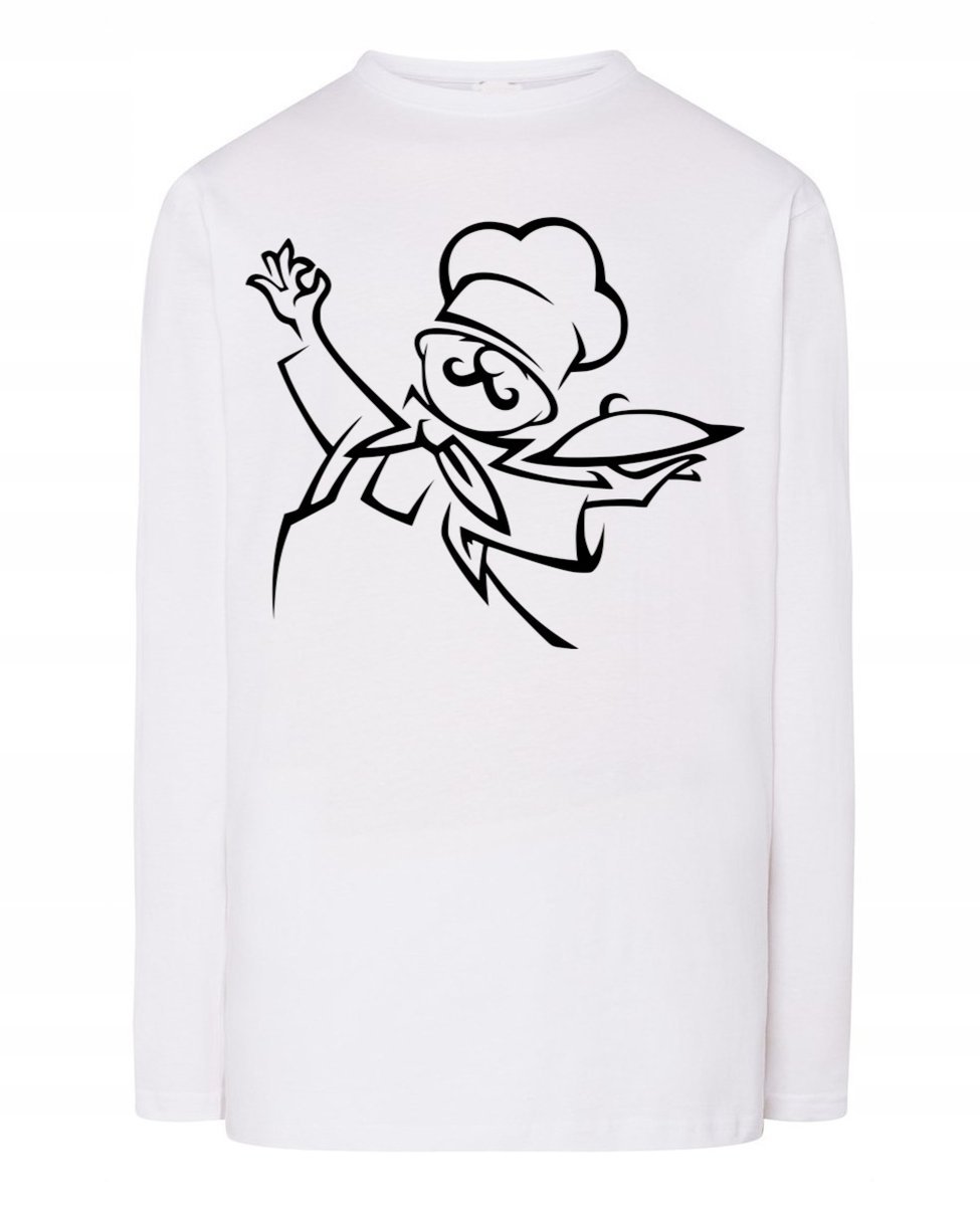 Longsleeve męski nadruk Chef Kucharz r.XS