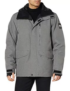 Quiksilver Męska kurtka zimowa Mission Solid – kurtka przeciwśniegowa dla mężczyzn szary szary (Heather Grey) XL - Kurtki męskie - miniaturka - grafika 1