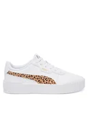 Buty dla dziewczynek - Puma Sneakersy Carina 3.0 Animal Jr 402268 02 Biały - miniaturka - grafika 1