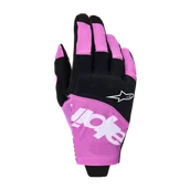 Rękawice motocyklowe - Rękawice MX Alpinestars Techstar Czarny/Szary/FioletowyL - miniaturka - grafika 1