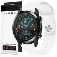 Akcesoria do smartwatchy - Pasek uniwersalny Sportowy Alogy Strap do smartwatcha 20mm White - miniaturka - grafika 1