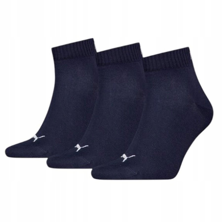 Skarpety Puma Quarter Plain 3 pary 938589-10 granatowy 35-38