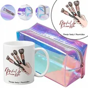 Kosmetyczki, organizery i kuferki - Zestaw Kosmetyczka Kubek MAKE UP PICASSO IMIĘ - miniaturka - grafika 1