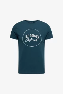 Koszulki męskie - LEE COOPER T-shirt - Turkusowy ciemny - Mężczyzna - 2XL(2XL) - grafika 1