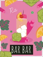 Plakaty - RaBarBar różowy - plakat Wymiar do wyboru: 21x29,7 cm - miniaturka - grafika 1