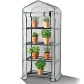 Szklarnie ogrodowe - Mini Szklarnia z 4 półkami regałowymi folia siatkowa 160x69x49cm Parkside - miniaturka - grafika 1