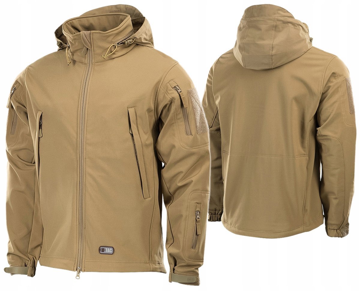 Kurtka Męska Softshell Z Kapturem Wiosenna Wodoodporna M-Tac 3XL