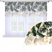 Firany - FIRANA GOTOWA WOAL 400X160 BARWIONA WZÓR NA ŻABKI TAŚMIE FIRANY 050 - miniaturka - grafika 1