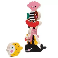 Zabawki interaktywne dla dzieci - Petit Monkey Petit Monkey  -  Drewniana Piramidka Zwięrzeta Morskie - miniaturka - grafika 1