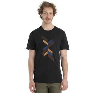 Męska koszulka termoaktywna Icebreaker Merino 125 Cool-Lite™ Sphere II SS Tee Levels black - S - Bielizna sportowa męska - miniaturka - grafika 1