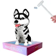 Klocki - Klocki Konstrukcyjne Cegiełki Pies Piesek Husky Figurka 3D 5800 El. Zestaw Dla Dzieci 8+ Lat - miniaturka - grafika 1