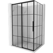 Kabiny prysznicowe - Mexen Rox kabina prysznicowa rozsuwana lewa 100 x 70 cm, czarna kratka, czarna - 8C2-100-070-70-77-L - miniaturka - grafika 1