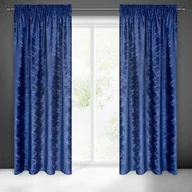 Zasłony - Zasłona gotowa na taśmie marszczącej ADRIA 270 x 140 cm granatowy - miniaturka - grafika 1