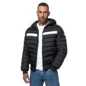 Kurtki i kamizelki sportowe męskie - Pit Bull Kurtka Zimowa Pikowana Z Kapturem Rubio Black - miniaturka - grafika 1