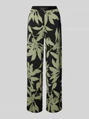 Spodnie damskie - Spodnie w stylu Marleny Dietrich o kroju regular fit z mieszanki wiskozy i elastanu - miniaturka - grafika 1