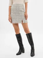 Spódnice - EDITED Damska spódniczka mini - Ellinor Kobiety beżowy|wielokolorowy|szary|biały w kratkę, 34 - miniaturka - grafika 1