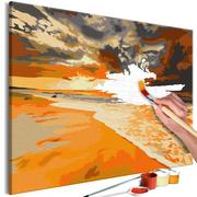 Malowanie po numerach - Obraz do samodzielnego malowania - Złota plaża (rozmiar 60x40) - miniaturka - grafika 1