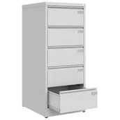 Meble i wyposażenie gabinetów medycznych - Szafka medyczna na rzędy kartotek format A5 SZK 304 LX - miniaturka - grafika 1