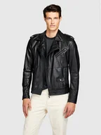 Kurtki męskie - Sisley Kurtka z imitacji skóry 21DYSN02G Czarny Regular Fit - miniaturka - grafika 1