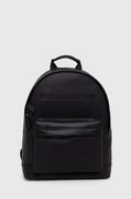 Plecaki - Karl Lagerfeld plecak skórzany męski kolor czarny duży gładki - miniaturka - grafika 1