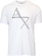 Koszulki męskie - ARMANI EXCHANGE T-shirt męski bawełna biały GR36535 - Rozmiar: XS - miniaturka - grafika 1