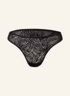 Majtki damskie - Calvin Klein Stringi Sheer Marquisett schwarz - miniaturka - grafika 1