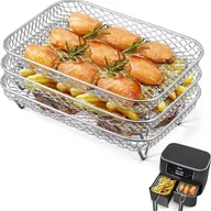 Akcesoria i części AGD - Wkład Ruszt 3piętrowy Do Air Fryera Ninja Frytkownicy Beztłuszczowej Grill - miniaturka - grafika 1