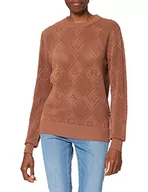 Swetry damskie - G-STAR RAW Damski sweter z dzianiny Pointelle, Brązowy (Medium Clay D20431-b754-c627), XS - miniaturka - grafika 1